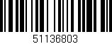 Código de barras (EAN, GTIN, SKU, ISBN): '51136803'