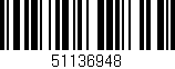 Código de barras (EAN, GTIN, SKU, ISBN): '51136948'