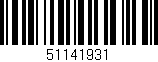 Código de barras (EAN, GTIN, SKU, ISBN): '51141931'
