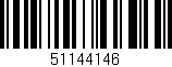 Código de barras (EAN, GTIN, SKU, ISBN): '51144146'