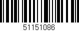 Código de barras (EAN, GTIN, SKU, ISBN): '51151086'