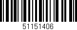 Código de barras (EAN, GTIN, SKU, ISBN): '51151406'