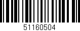 Código de barras (EAN, GTIN, SKU, ISBN): '51160504'