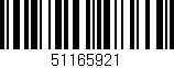 Código de barras (EAN, GTIN, SKU, ISBN): '51165921'