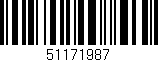Código de barras (EAN, GTIN, SKU, ISBN): '51171987'