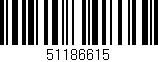 Código de barras (EAN, GTIN, SKU, ISBN): '51186615'