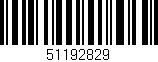 Código de barras (EAN, GTIN, SKU, ISBN): '51192829'