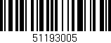 Código de barras (EAN, GTIN, SKU, ISBN): '51193005'