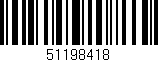 Código de barras (EAN, GTIN, SKU, ISBN): '51198418'