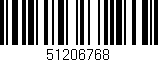 Código de barras (EAN, GTIN, SKU, ISBN): '51206768'