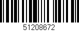 Código de barras (EAN, GTIN, SKU, ISBN): '51208672'