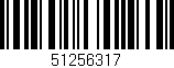 Código de barras (EAN, GTIN, SKU, ISBN): '51256317'