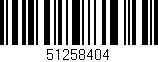Código de barras (EAN, GTIN, SKU, ISBN): '51258404'