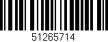 Código de barras (EAN, GTIN, SKU, ISBN): '51265714'