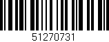 Código de barras (EAN, GTIN, SKU, ISBN): '51270731'