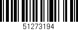 Código de barras (EAN, GTIN, SKU, ISBN): '51273194'