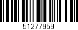 Código de barras (EAN, GTIN, SKU, ISBN): '51277959'