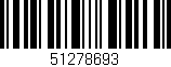 Código de barras (EAN, GTIN, SKU, ISBN): '51278693'