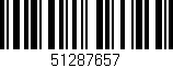 Código de barras (EAN, GTIN, SKU, ISBN): '51287657'
