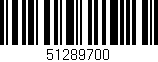 Código de barras (EAN, GTIN, SKU, ISBN): '51289700'