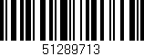 Código de barras (EAN, GTIN, SKU, ISBN): '51289713'