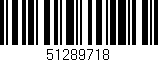 Código de barras (EAN, GTIN, SKU, ISBN): '51289718'