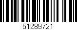 Código de barras (EAN, GTIN, SKU, ISBN): '51289721'