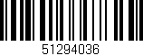 Código de barras (EAN, GTIN, SKU, ISBN): '51294036'