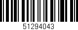 Código de barras (EAN, GTIN, SKU, ISBN): '51294043'