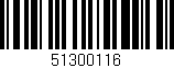 Código de barras (EAN, GTIN, SKU, ISBN): '51300116'