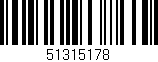 Código de barras (EAN, GTIN, SKU, ISBN): '51315178'
