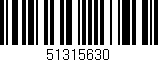 Código de barras (EAN, GTIN, SKU, ISBN): '51315630'