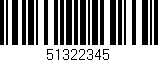 Código de barras (EAN, GTIN, SKU, ISBN): '51322345'