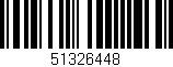 Código de barras (EAN, GTIN, SKU, ISBN): '51326448'