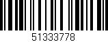 Código de barras (EAN, GTIN, SKU, ISBN): '51333778'