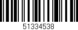 Código de barras (EAN, GTIN, SKU, ISBN): '51334538'