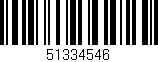 Código de barras (EAN, GTIN, SKU, ISBN): '51334546'