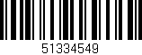Código de barras (EAN, GTIN, SKU, ISBN): '51334549'