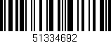 Código de barras (EAN, GTIN, SKU, ISBN): '51334692'