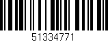Código de barras (EAN, GTIN, SKU, ISBN): '51334771'