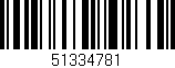 Código de barras (EAN, GTIN, SKU, ISBN): '51334781'