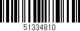 Código de barras (EAN, GTIN, SKU, ISBN): '51334810'