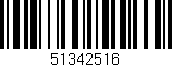 Código de barras (EAN, GTIN, SKU, ISBN): '51342516'