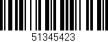 Código de barras (EAN, GTIN, SKU, ISBN): '51345423'
