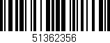 Código de barras (EAN, GTIN, SKU, ISBN): '51362356'