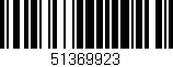 Código de barras (EAN, GTIN, SKU, ISBN): '51369923'