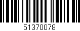 Código de barras (EAN, GTIN, SKU, ISBN): '51370078'