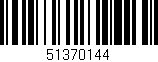 Código de barras (EAN, GTIN, SKU, ISBN): '51370144'