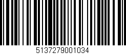 Código de barras (EAN, GTIN, SKU, ISBN): '5137279001034'