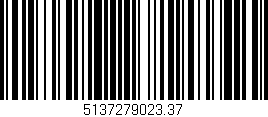 Código de barras (EAN, GTIN, SKU, ISBN): '5137279023.37'